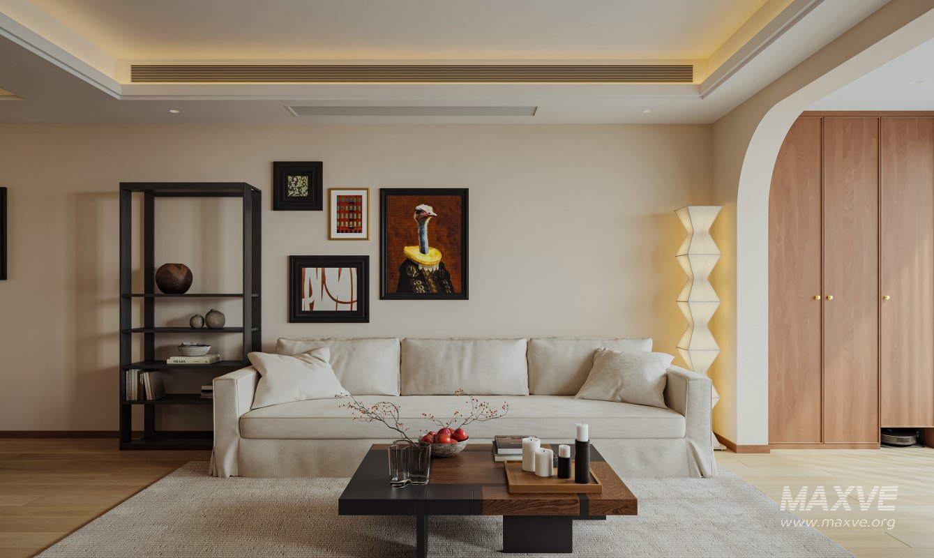 Modern living room and dining room interior scene - Image 5