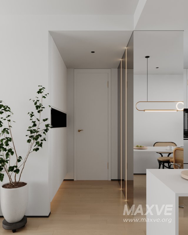 Modern living room and dining room interior scene - Image 6