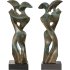 Antique modern abstract Embrace in Bronze - Thumbnail 1