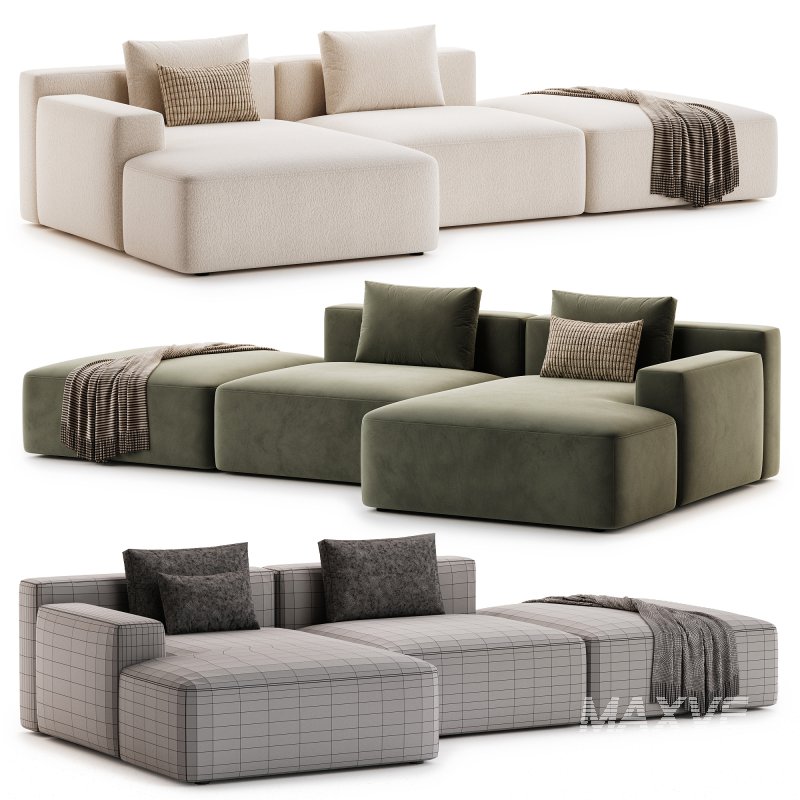 Marino Suedette Sectional Sofa - Image 5