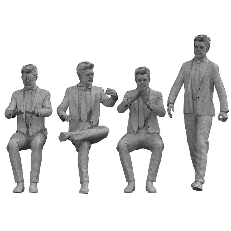 Man formal wear 4 poses - Image 5