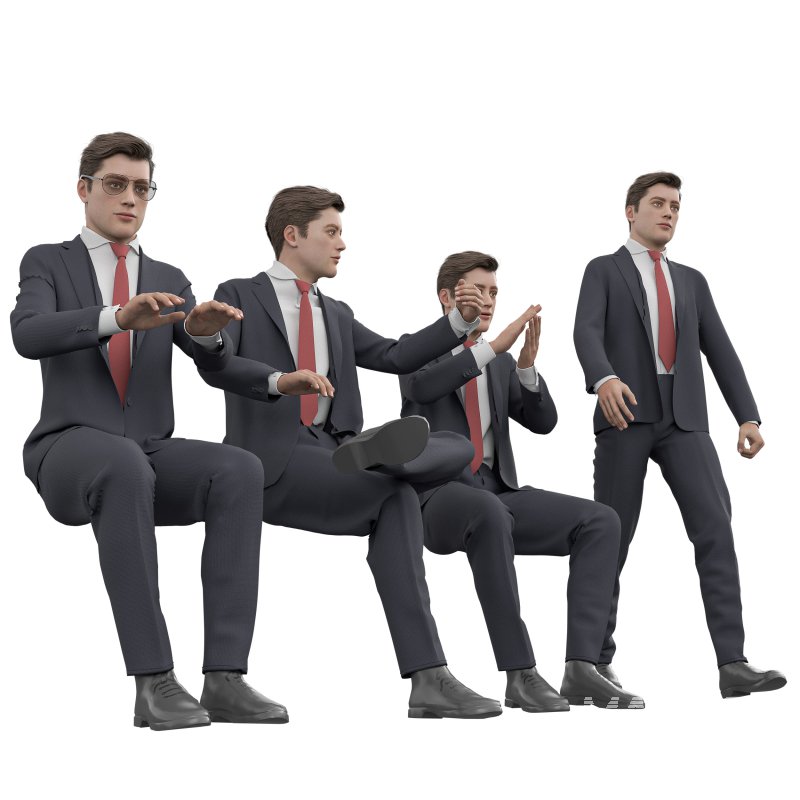 Man formal wear 4 poses - Image 4