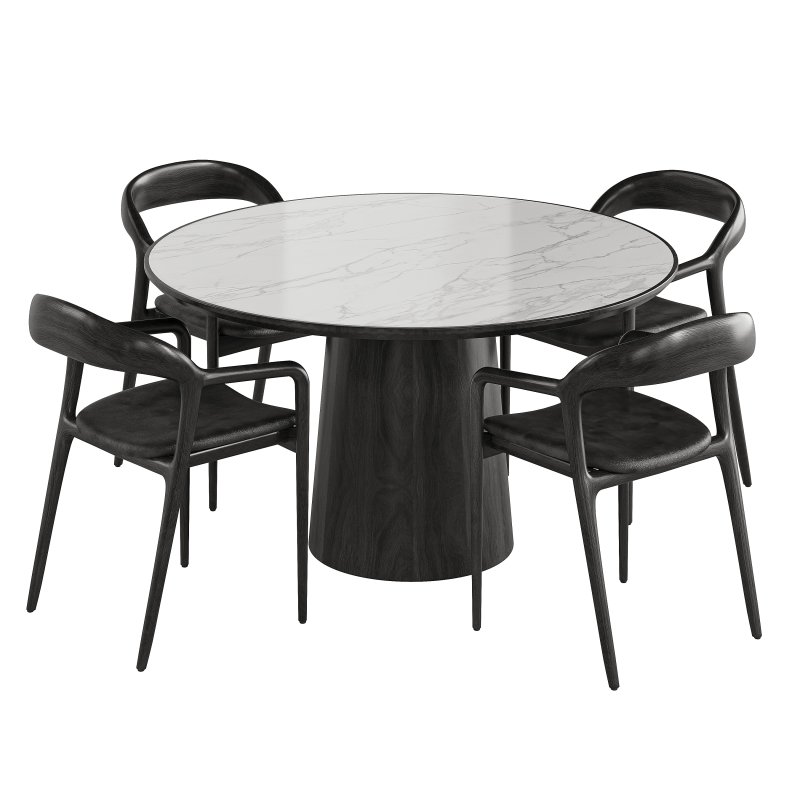 Amare Dining Armchair and Skye Round Dining Table-fourhands - Image 2