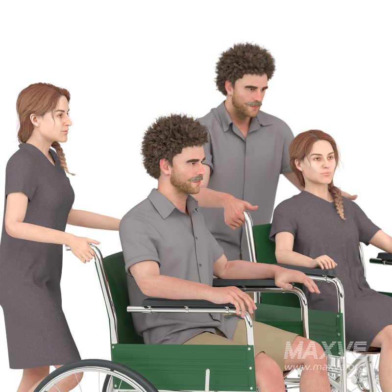 Man and Woman on Wheelchair - Image 2