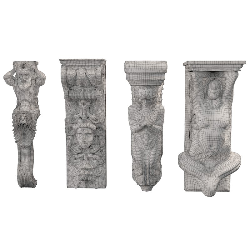 04 Victorian-Style Decorative Stone Bracket Collection - Image 5