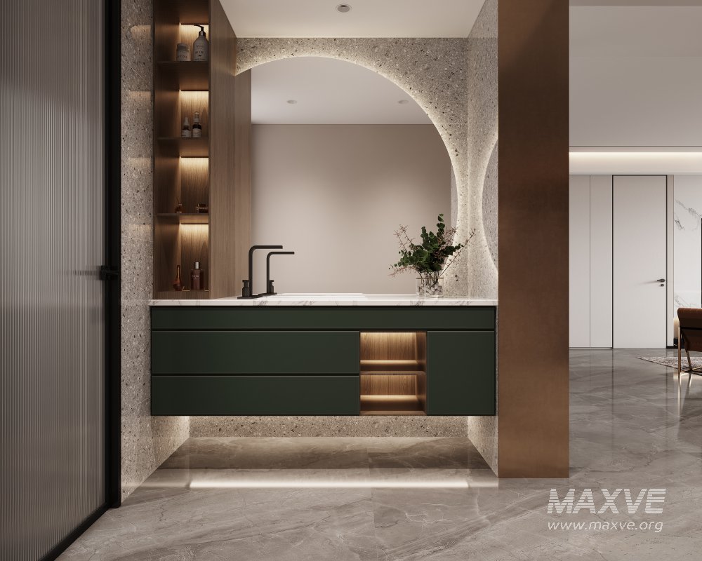 Modern living room and dining room interior scene - Image 4