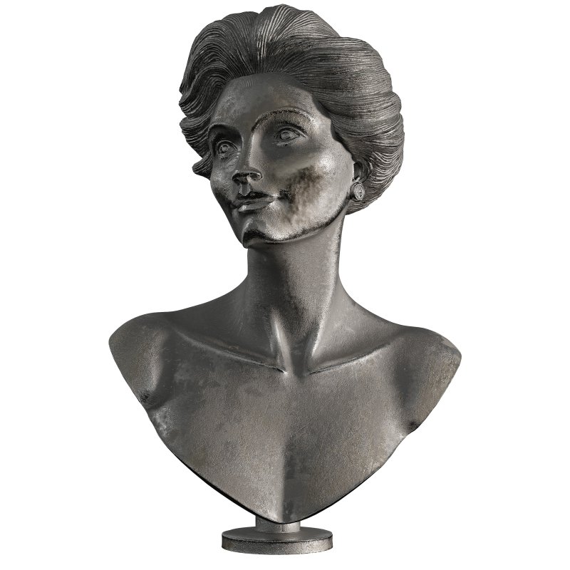 Old ancient Metal Woman Sculpture - Image 4