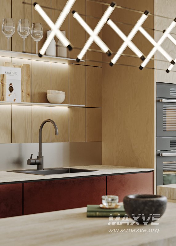 Modern living room and dining room interior scene - Image 3