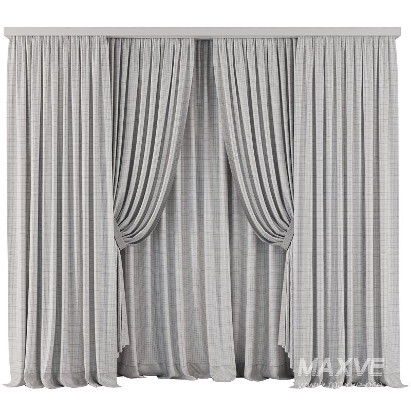 Cream Linen Double Layer Curtains 86 - Image 3