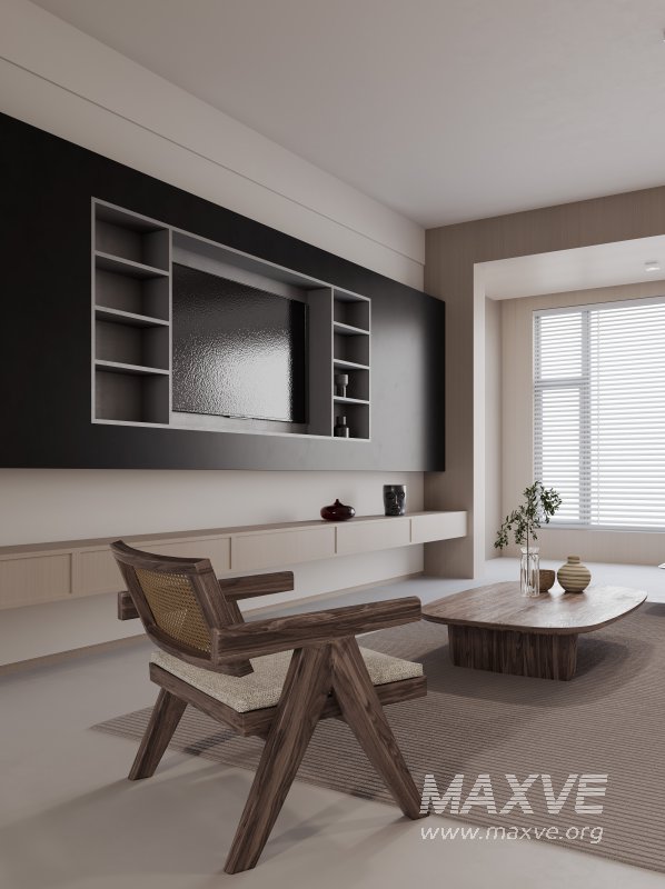 Modern living room and dining room interior scene - Image 6