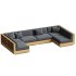 Bal Harbour Outdoor Teak Six and Corner Piece Sectional - Thumbnail 2