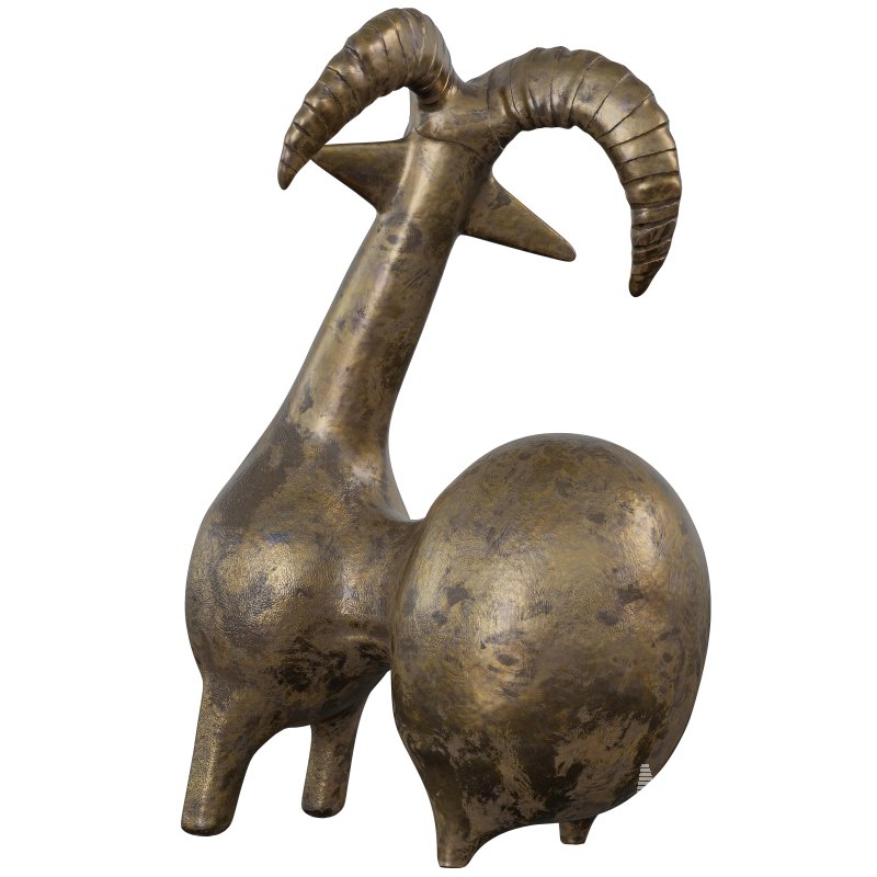 Antique Stylized goat Statue - Image 5
