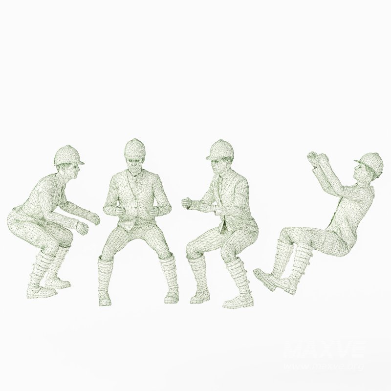 Horse rider 04 poses - Image 2