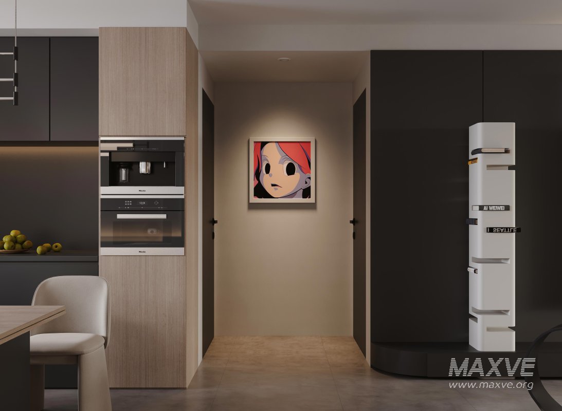 Modern living room and dining room interior scene - Image 2