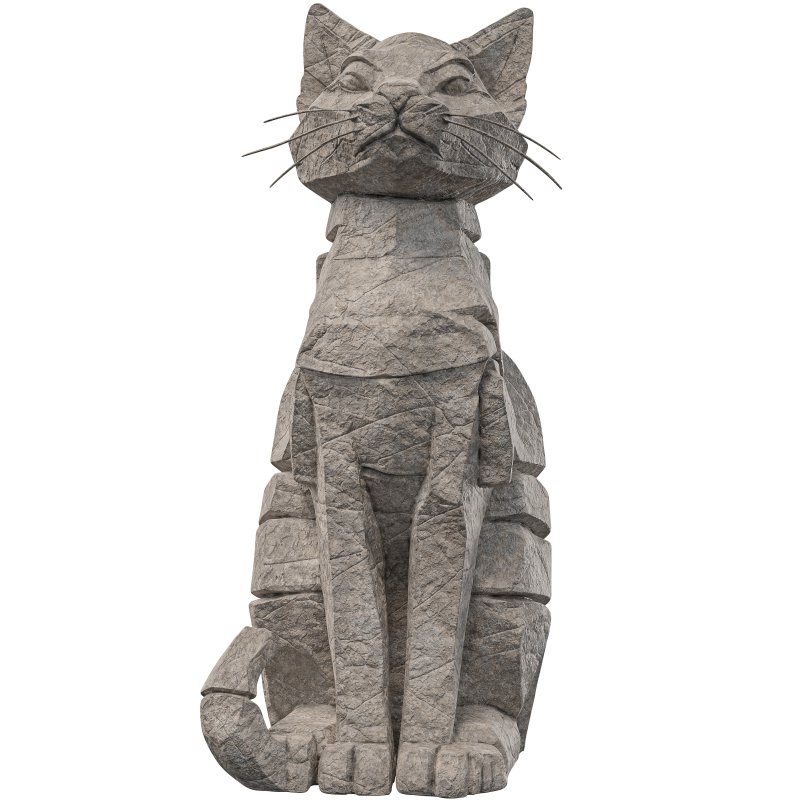 Rocky Cat Statue - Image 6