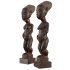 Wooden African Couple Stand Statue - Thumbnail 3