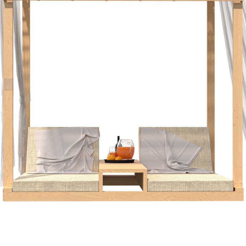 Relaxing Canopy – Modern Outdoor Lounge 3D Scene - Image 4