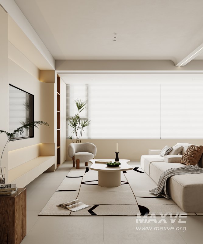 Modern living room and dining room interior scene - Image 6