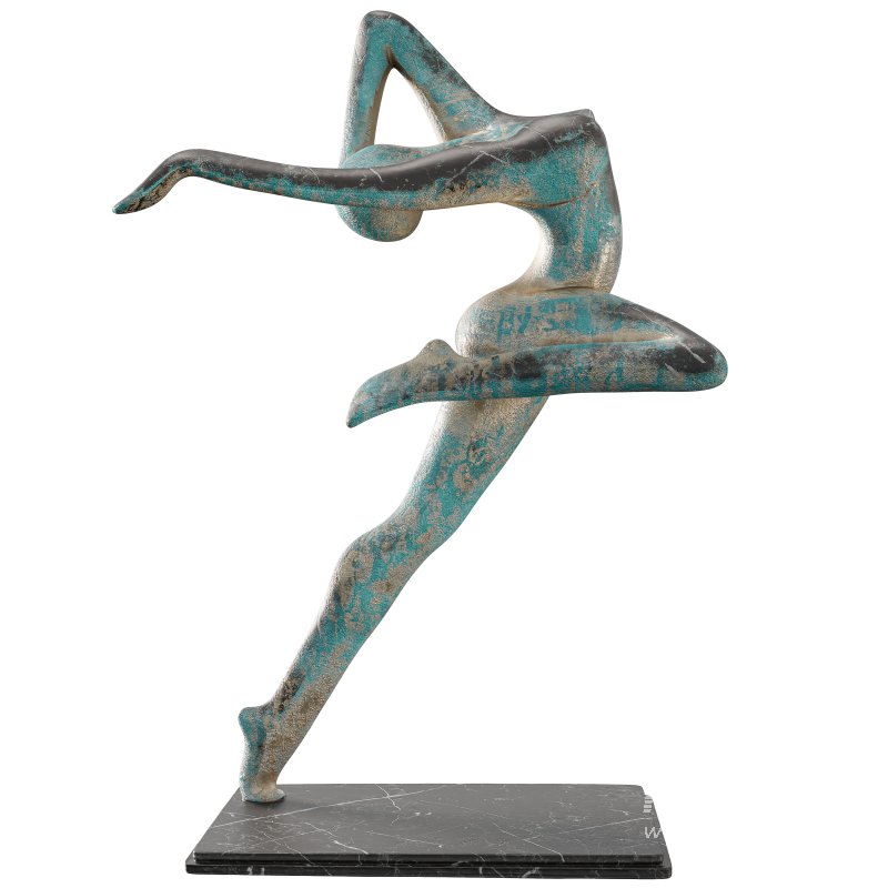 Old Yoga Woman Sculpture - Image 5