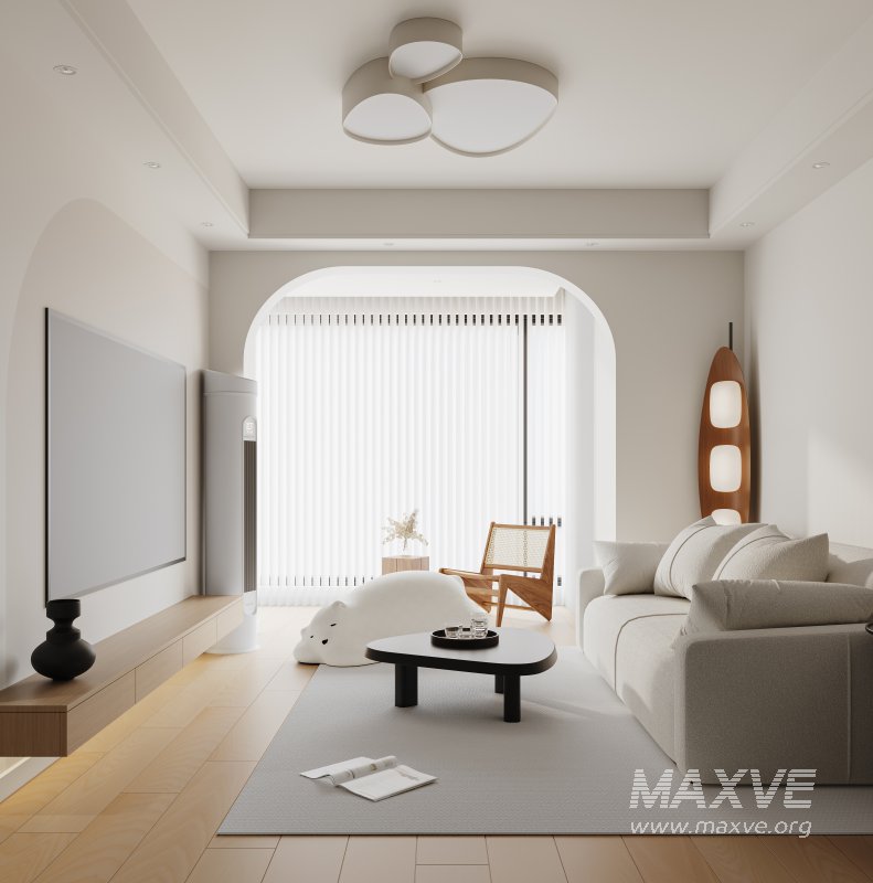 Modern living room and dining room interior scene - Image 3