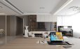 Modern living room and dining room interior scene - Thumbnail 3