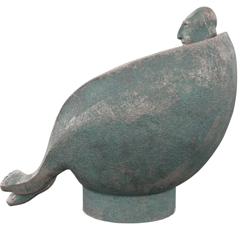 Seated Man Statue - Image 2