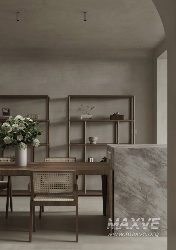 Modern living room and dining room interior scene - Image 9