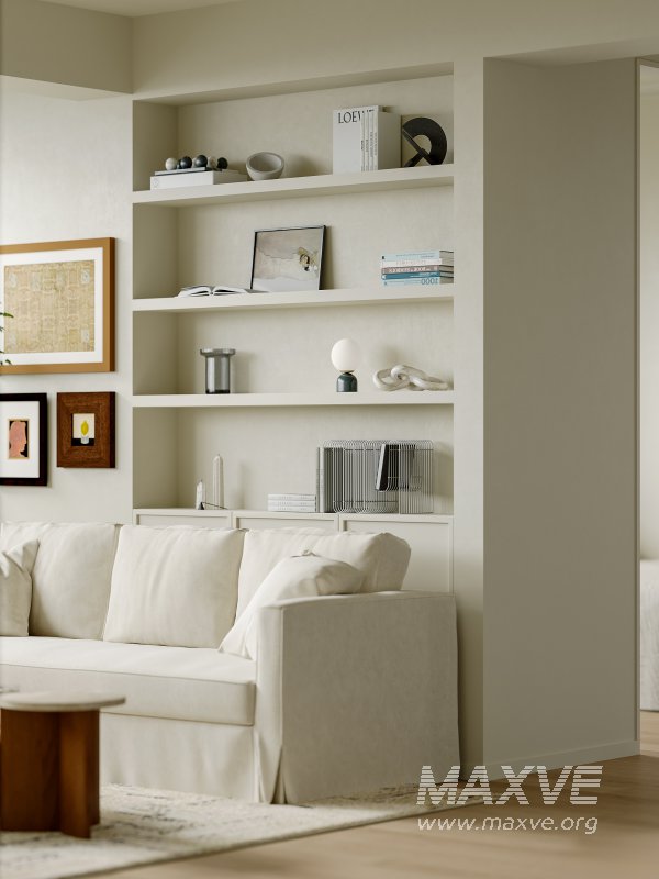 Modern living room and dining room bedroom interior scene - Image 5