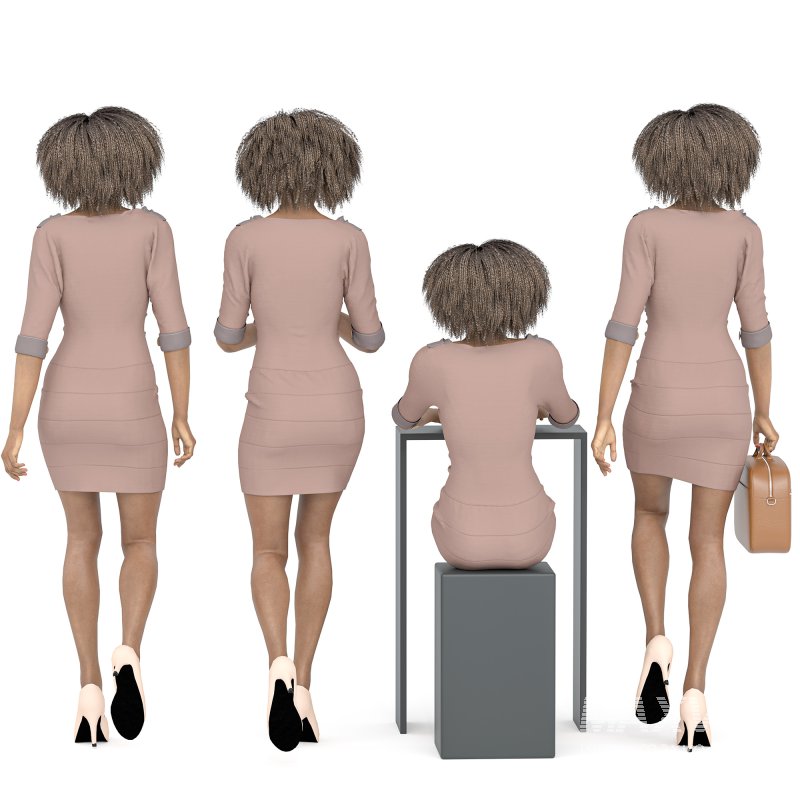 Official Woman in 04 Poses 03 - Image 3