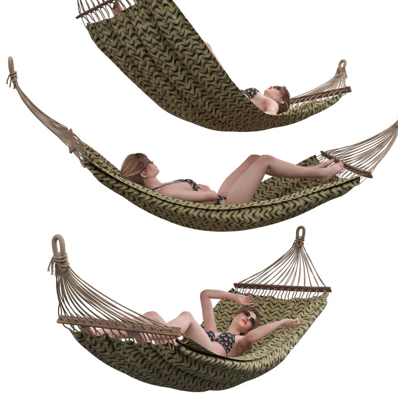 Hammock_bikini_woman in 3 poses - Image 4