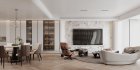 Modern living room and dining room interior scene - Thumbnail 4