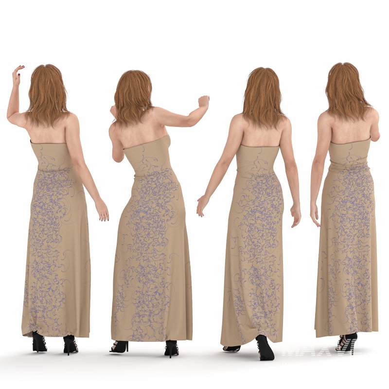 Party Woman in 04 Poses - Image 5