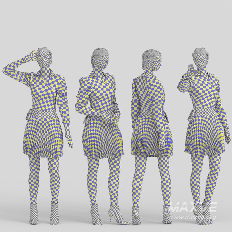 Woman With Skirt in 04 Poses - Image 4