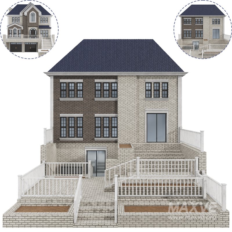 brick house with a pitched roof 01 - Image 2