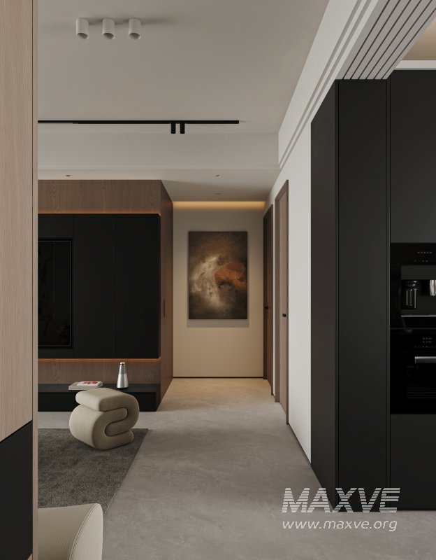 Modern living room and dining room interior scene - Image 4