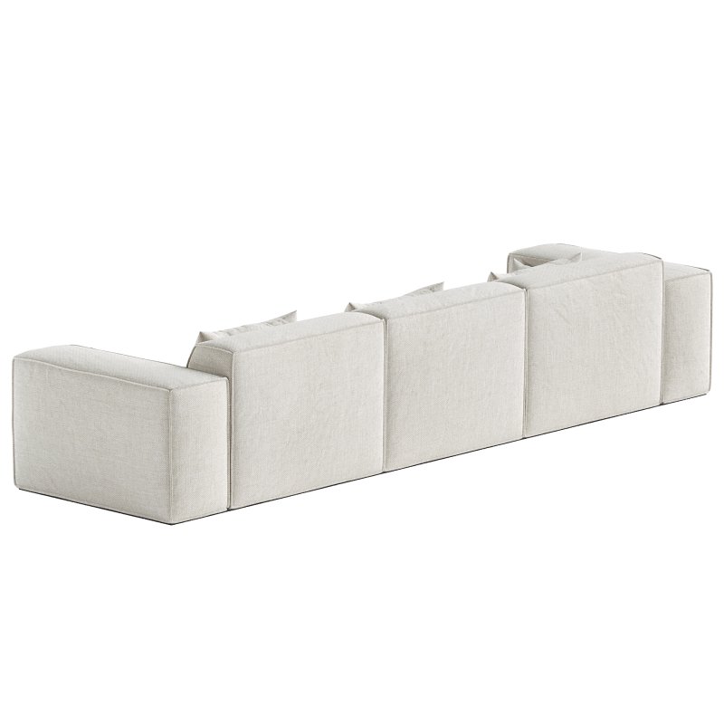 Scandinavian Slipcovered Square Arm Modular Sofa - Image 3