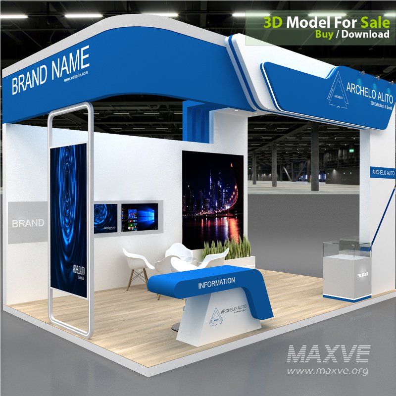3d model booth stall - Image 1