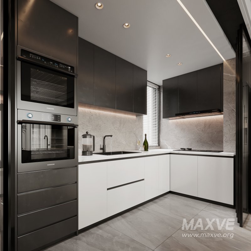 Modern living room and dining room interior scene - Image 6