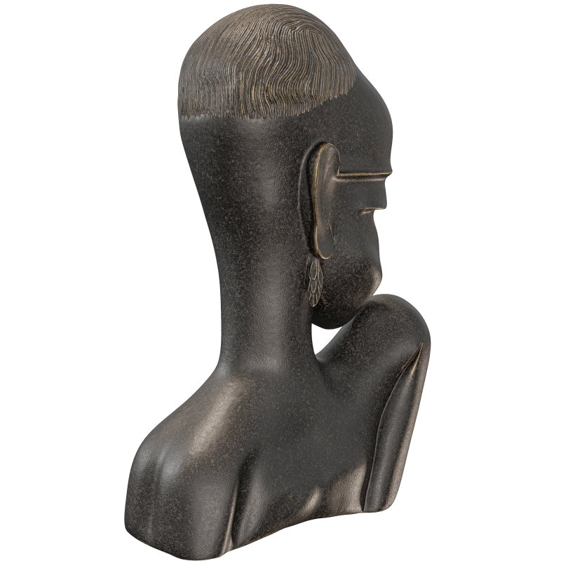 African Style Antique Bust Sculpture - Image 2