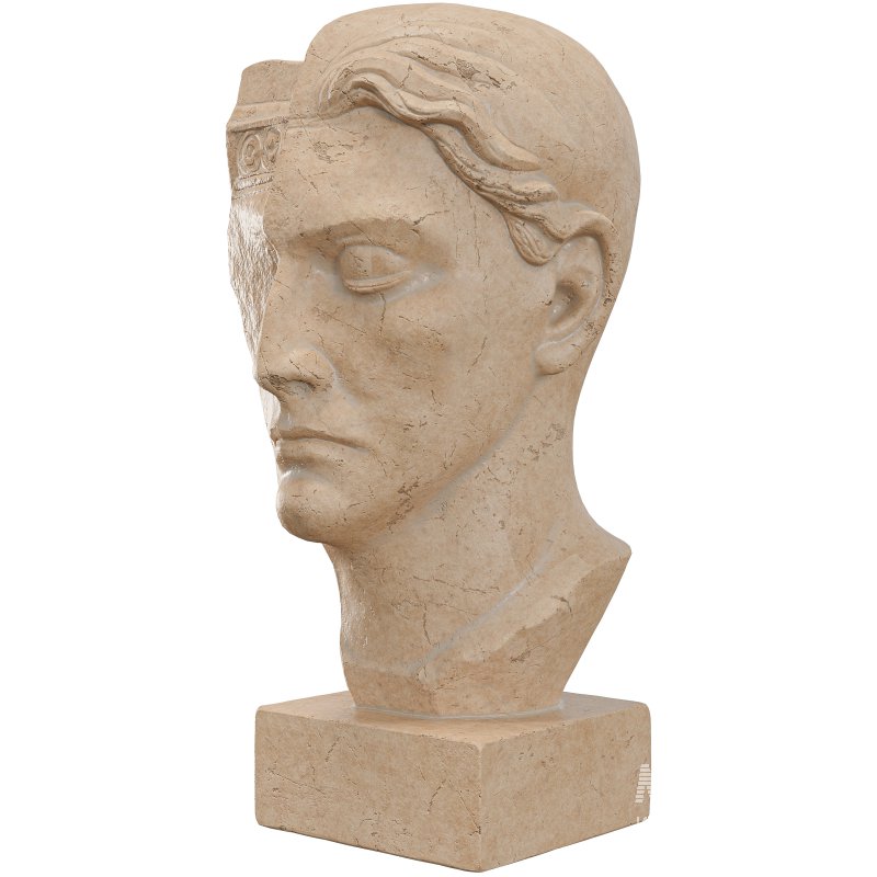 Ancient Greek Man Head Statue - Image 2