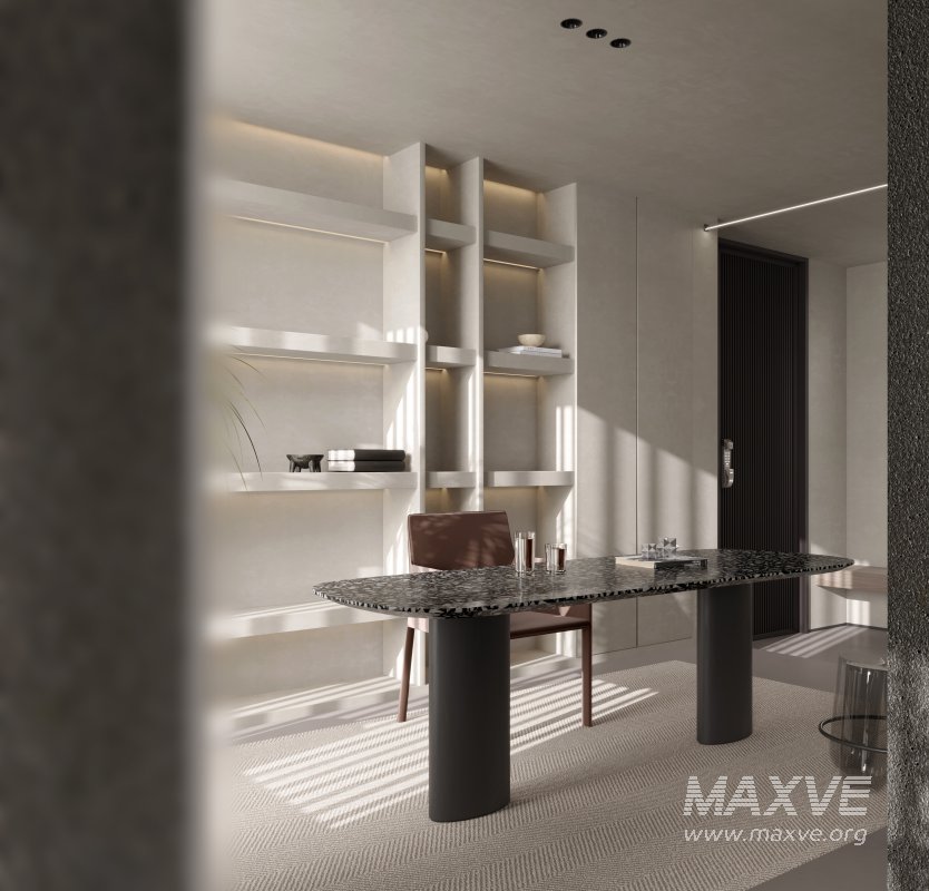 Modern living room and dining room interior scene - Image 3