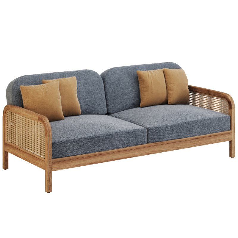 Cane Outdoor Sofa - Image 3