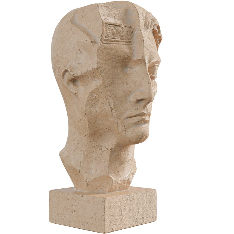 Ancient Greek Man Head Statue - Image 4