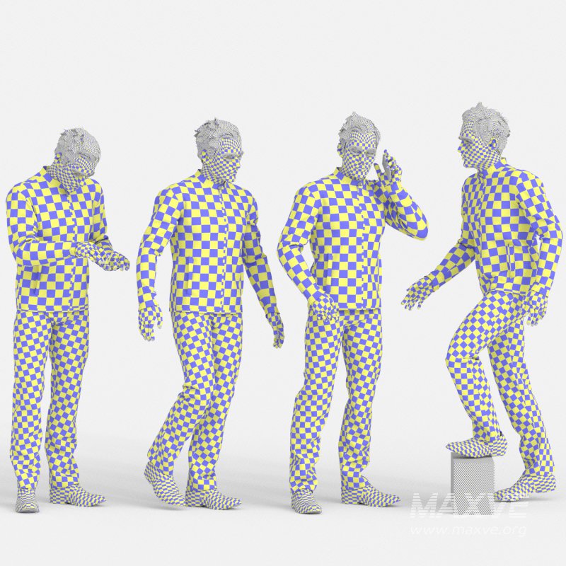 Casual Man With Leather Coat and Jeans 04 Poses - Image 2