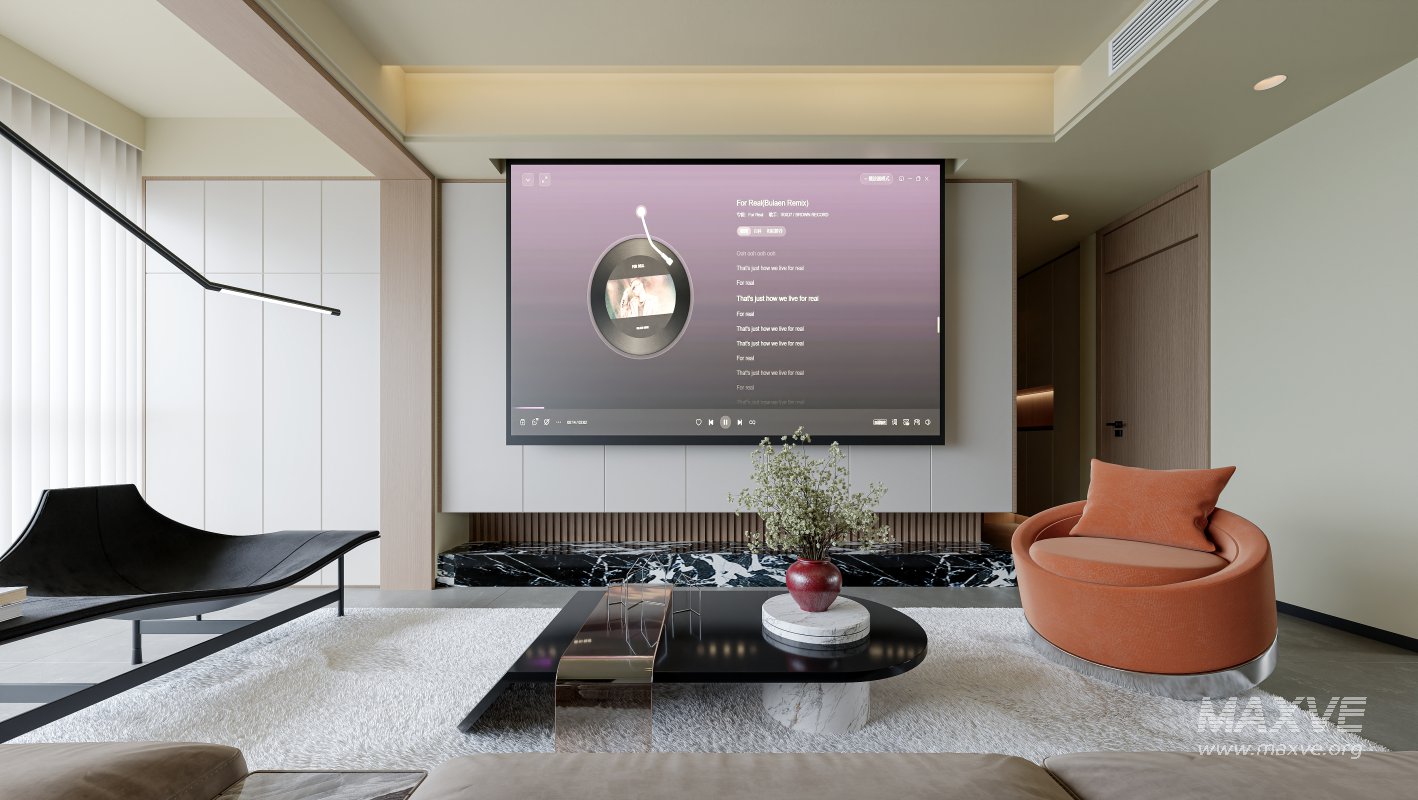 Modern living room and dining room interior scene - Image 2