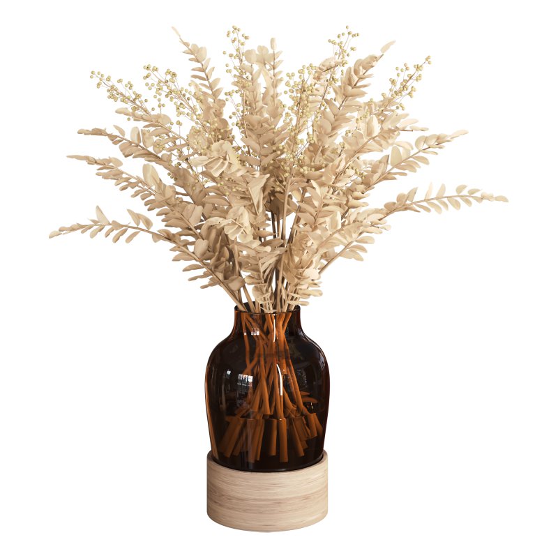 Branches in a bouquet glass vase - Image 2