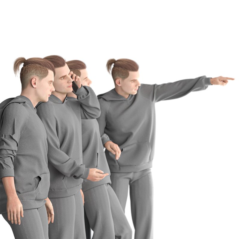 Casual Boy sport wear 04 Poses - Image 4