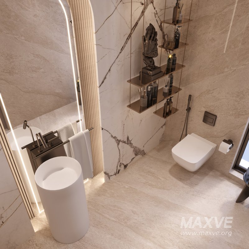 Luxury Unique Guest Bathroom - Image 1