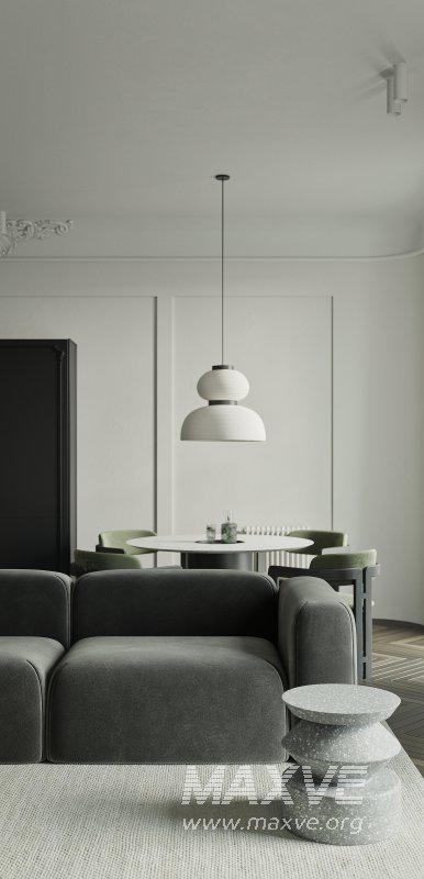 Modern living room and dining room interior scene - Image 7