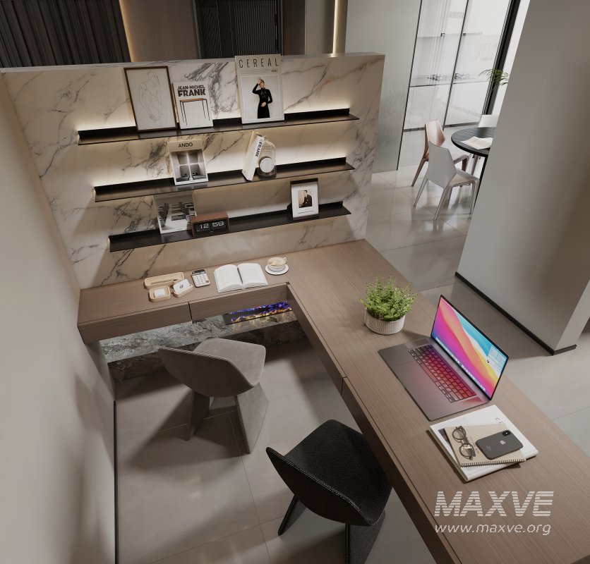 Modern living room and dining room interior scene - Image 5